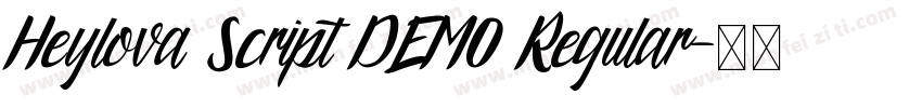 Heylova Script DEMO Regular字体转换